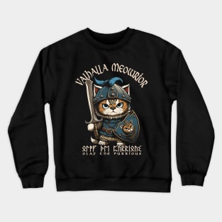 Nordic Norse Valhalla Viking Cat Warrior Crewneck Sweatshirt